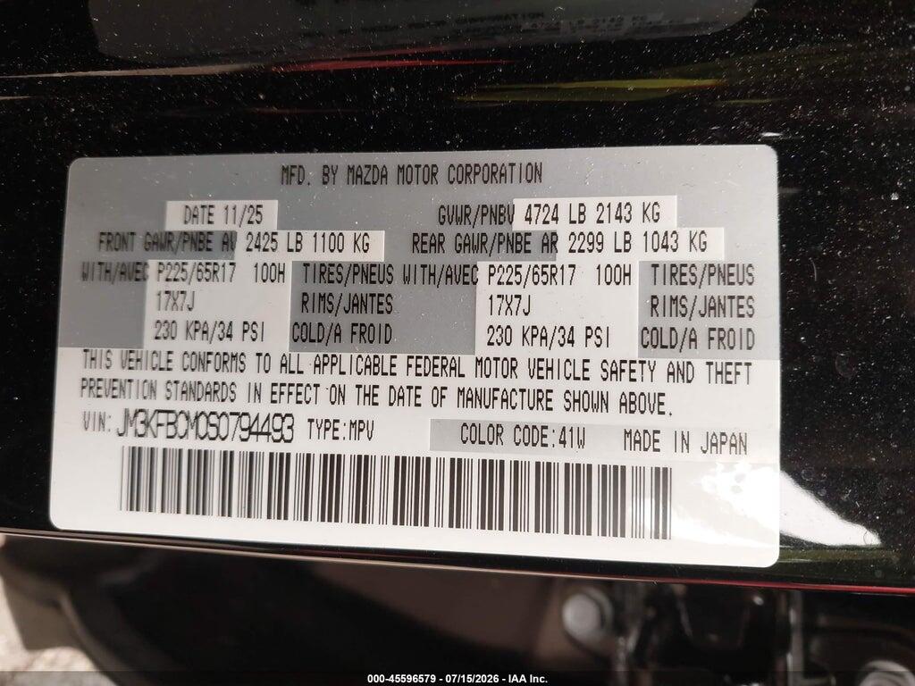 JM3KFBCM0S0794493 2025 MAZDA CX-5 photo no. 9