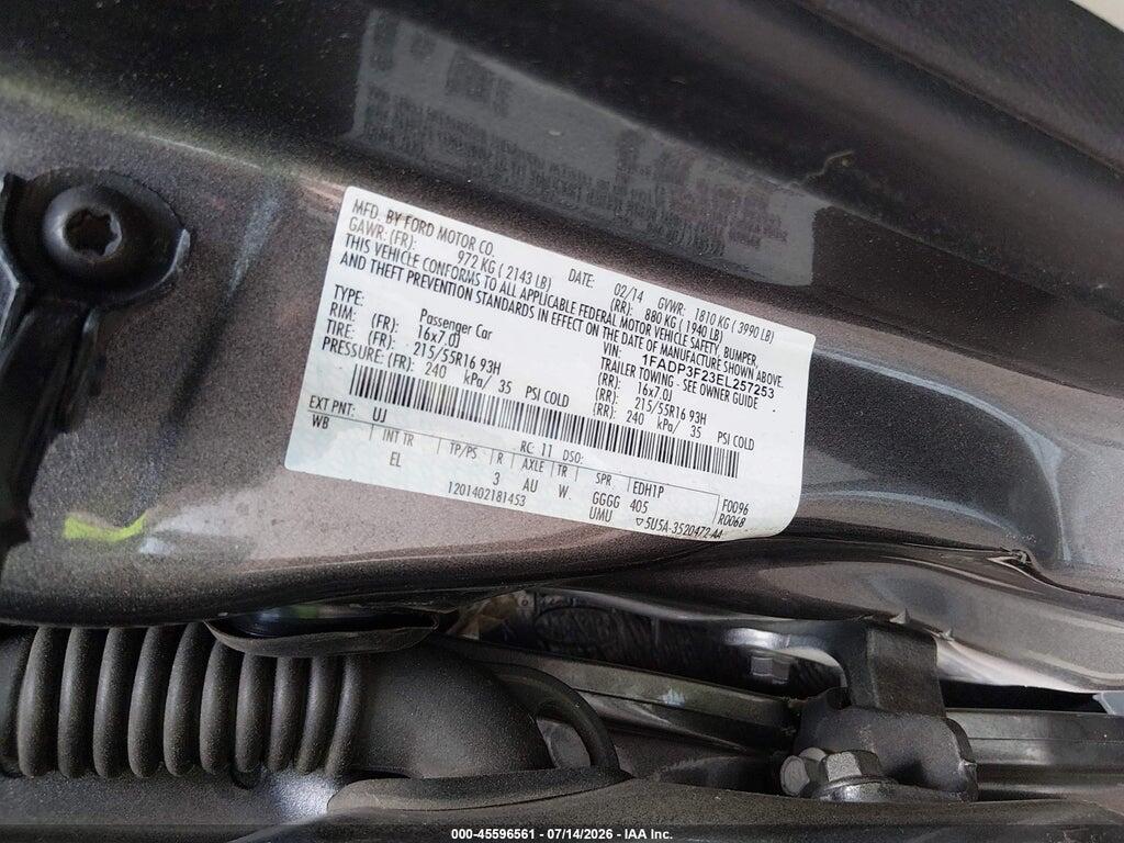 1FADP3F23EL257253 2014 FORD FOCUS photo no. 9