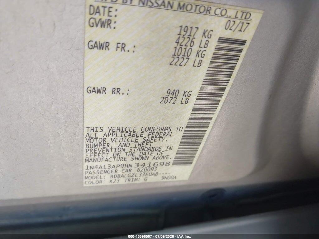 1N4AL3AP9HN341698 2017 NISSAN ALTIMA photo no. 9