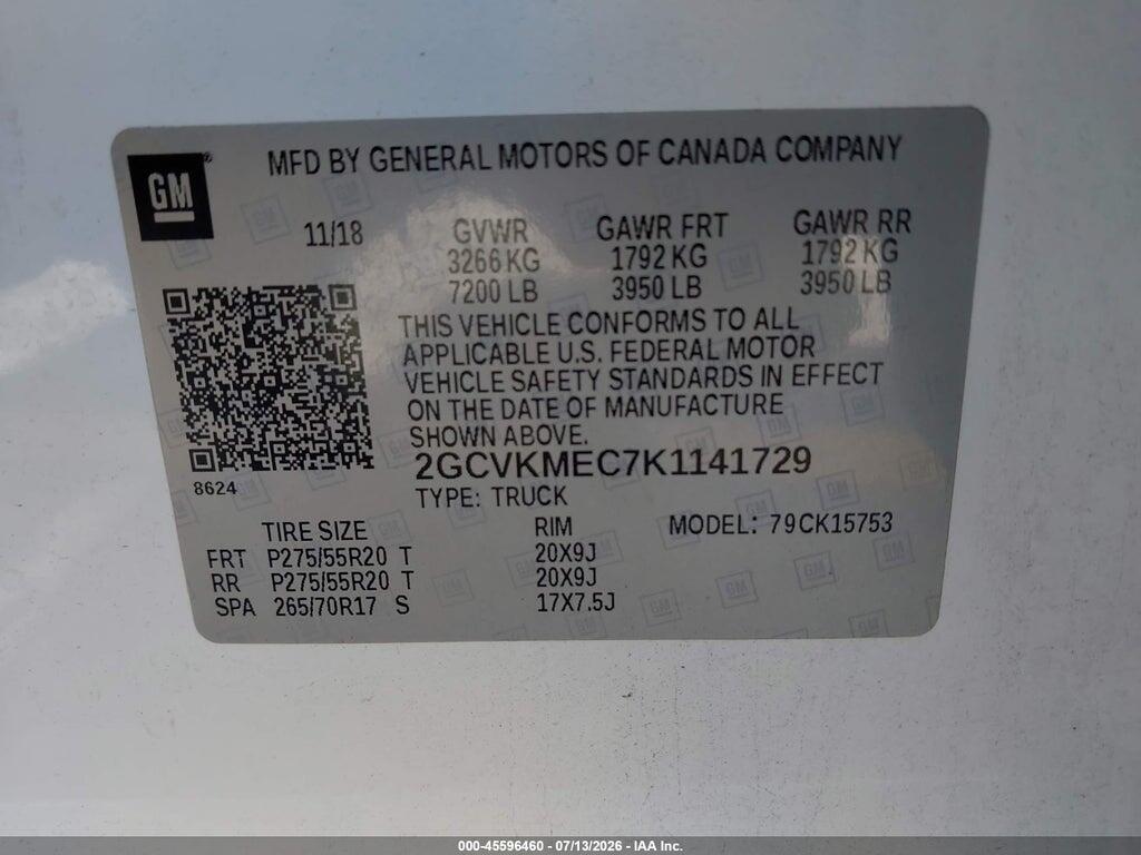 2GCVKMEC7K1141729 2019 CHEVROLET SILVERADO 1500 LD photo no. 9