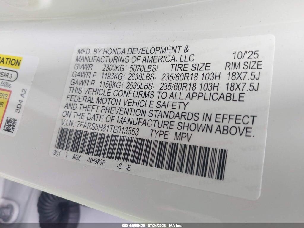 7FARS5H81TE013553 2026 HONDA CR-V HYBRID photo no. 9