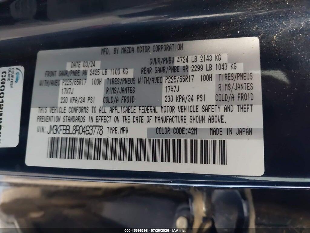 JM3KFBBL8R0493778 2024 MAZDA CX-5 photo no. 9