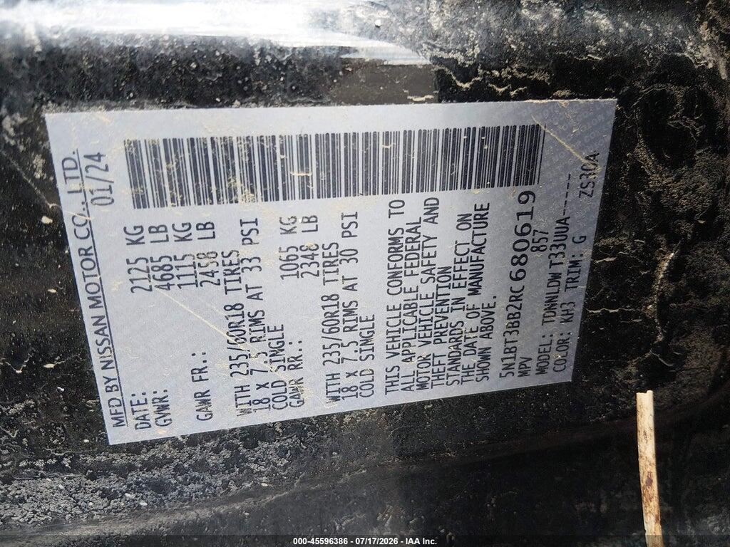 5N1BT3BB2RC680619 2024 NISSAN ROGUE photo no. 9