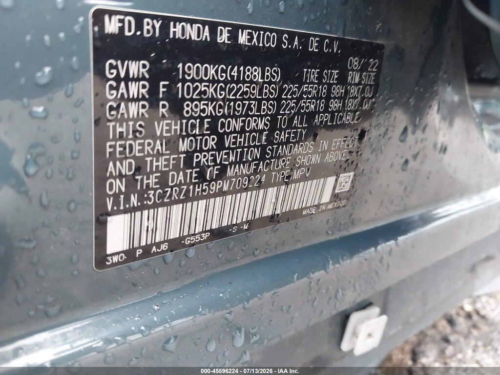 3CZRZ1H59PM709224 2023 HONDA HR-V photo no. 9