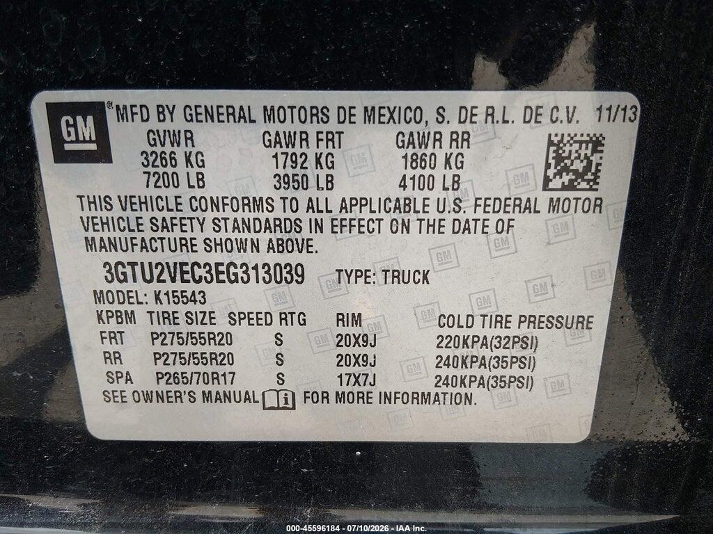 3GTU2VEC3EG313039 2014 GMC SIERRA 1500 photo no. 9