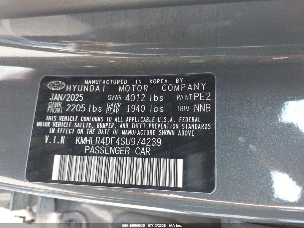 KMHLR4DF4SU974239 2025 HYUNDAI ELANTRA photo no. 9