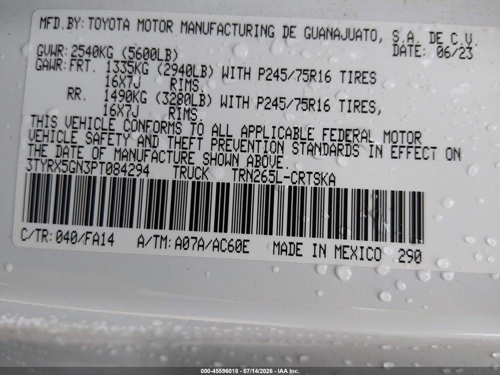 3TYRX5GN3PT084294 2023 TOYOTA TACOMA photo no. 9