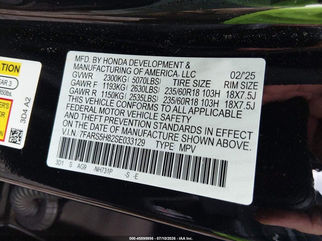 7FARS5H82SE033129 2025 HONDA CR-V HYBRID photo no. 9