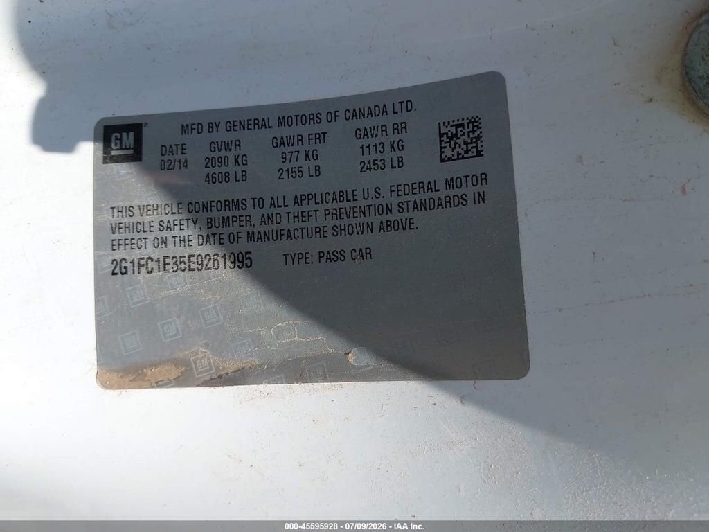 2G1FC1E35E9261995 2014 CHEVROLET CAMARO photo no. 9