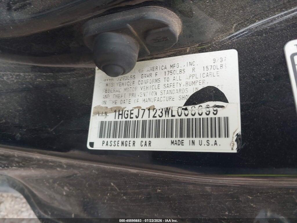 1HGEJ7123WL006699 1998 HONDA CIVIC photo no. 9