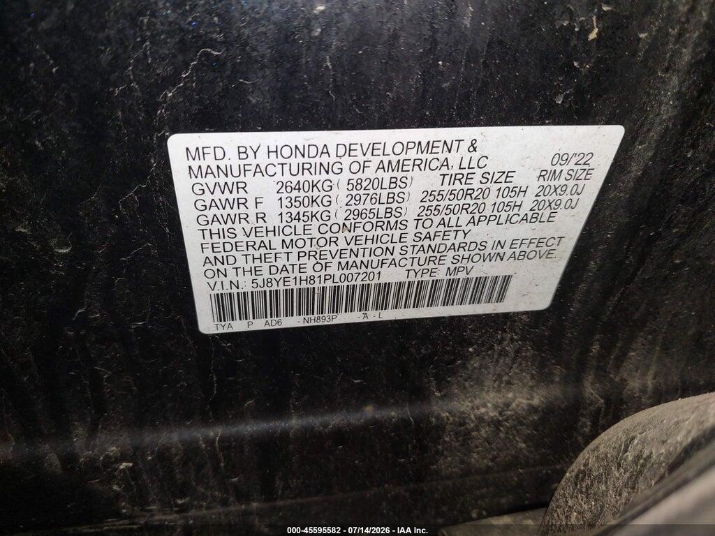 5J8YE1H81PL007201 2023 ACURA MDX photo no. 9