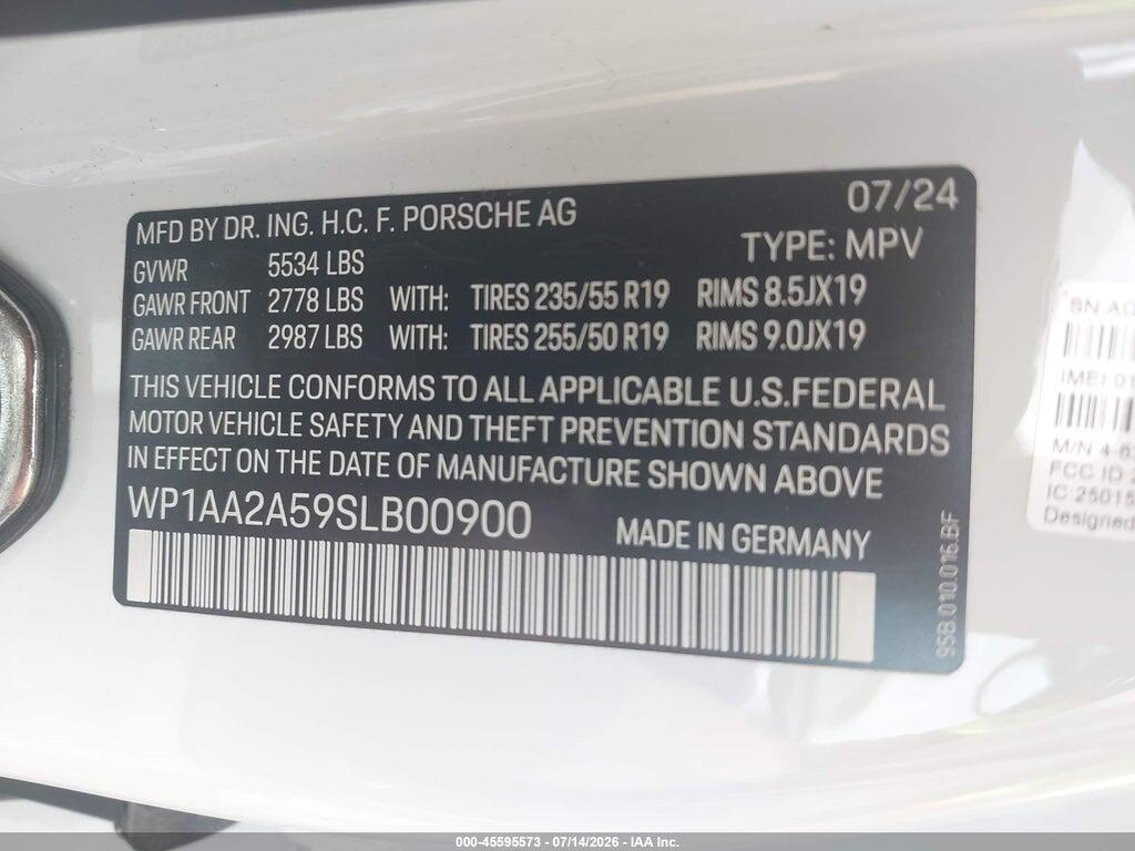 WP1AA2A59SLB00900 2025 PORSCHE MACAN photo no. 9