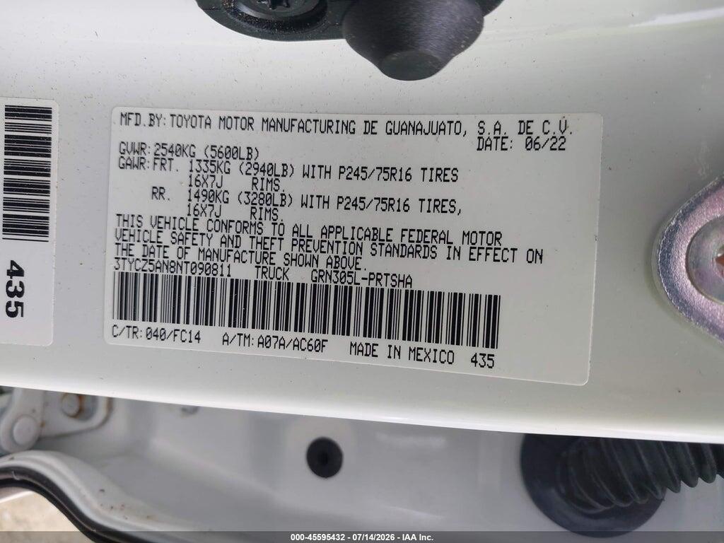 3TYCZ5AN8NT090811 2022 TOYOTA TACOMA photo no. 9
