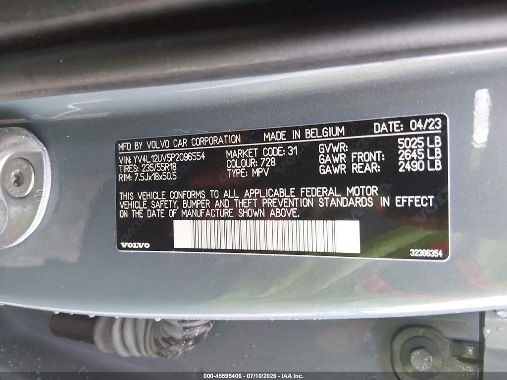 YV4L12UV5P2096554 2023 VOLVO XC40 photo no. 9