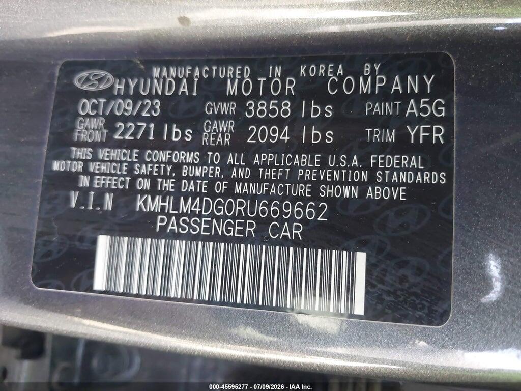 KMHLM4DG0RU669662 2024 HYUNDAI ELANTRA photo no. 9