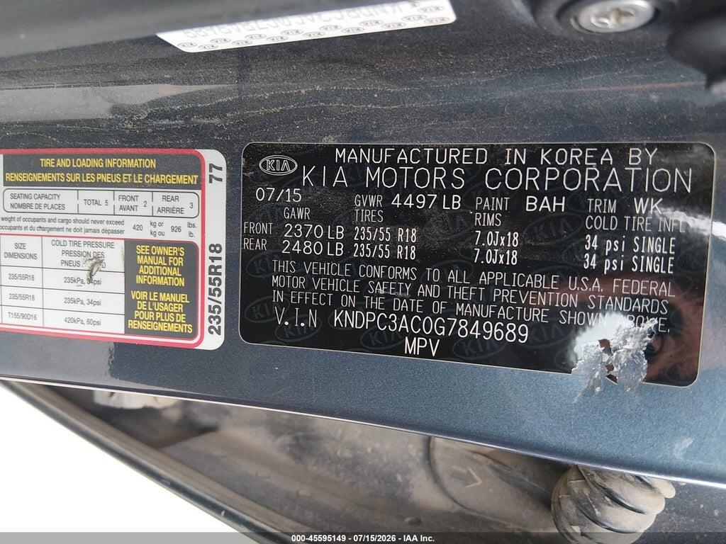 KNDPC3AC0G7849689 2016 KIA SPORTAGE photo no. 9
