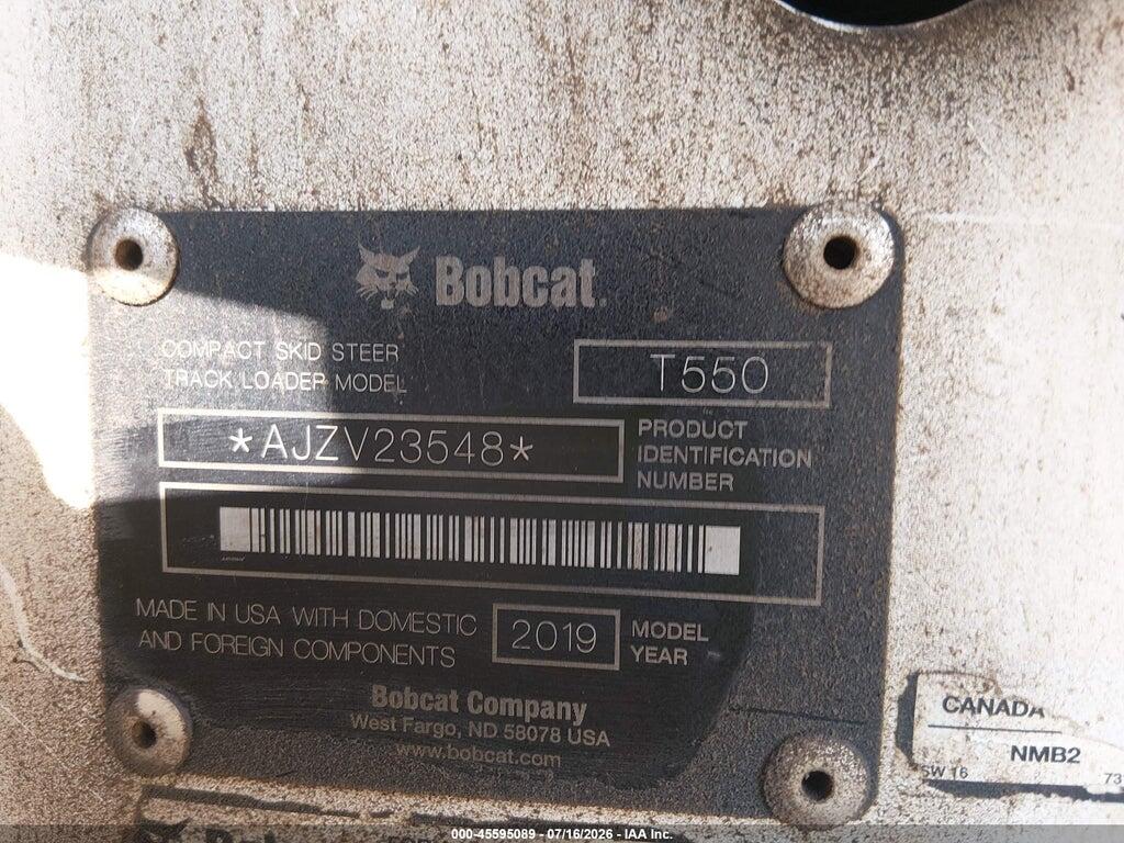 00000000AJZV23548 2019 BOBCAT T550 SKID LOADER photo no. 9