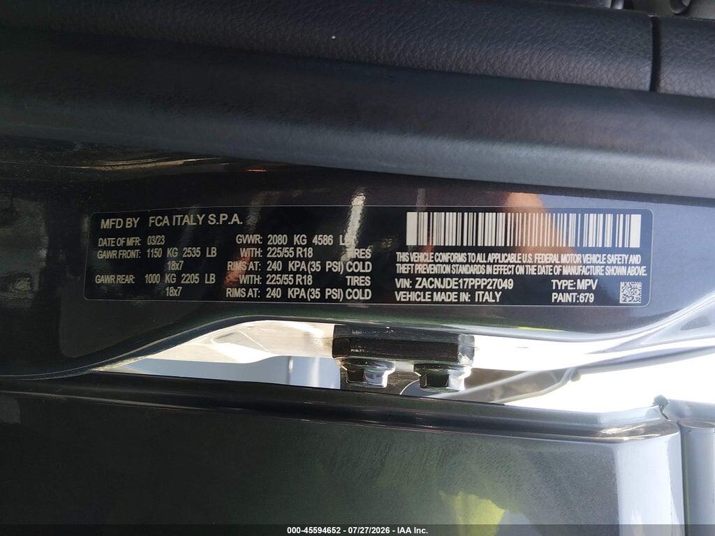 ZACNJDE17PPP27049 2023 JEEP RENEGADE photo no. 9