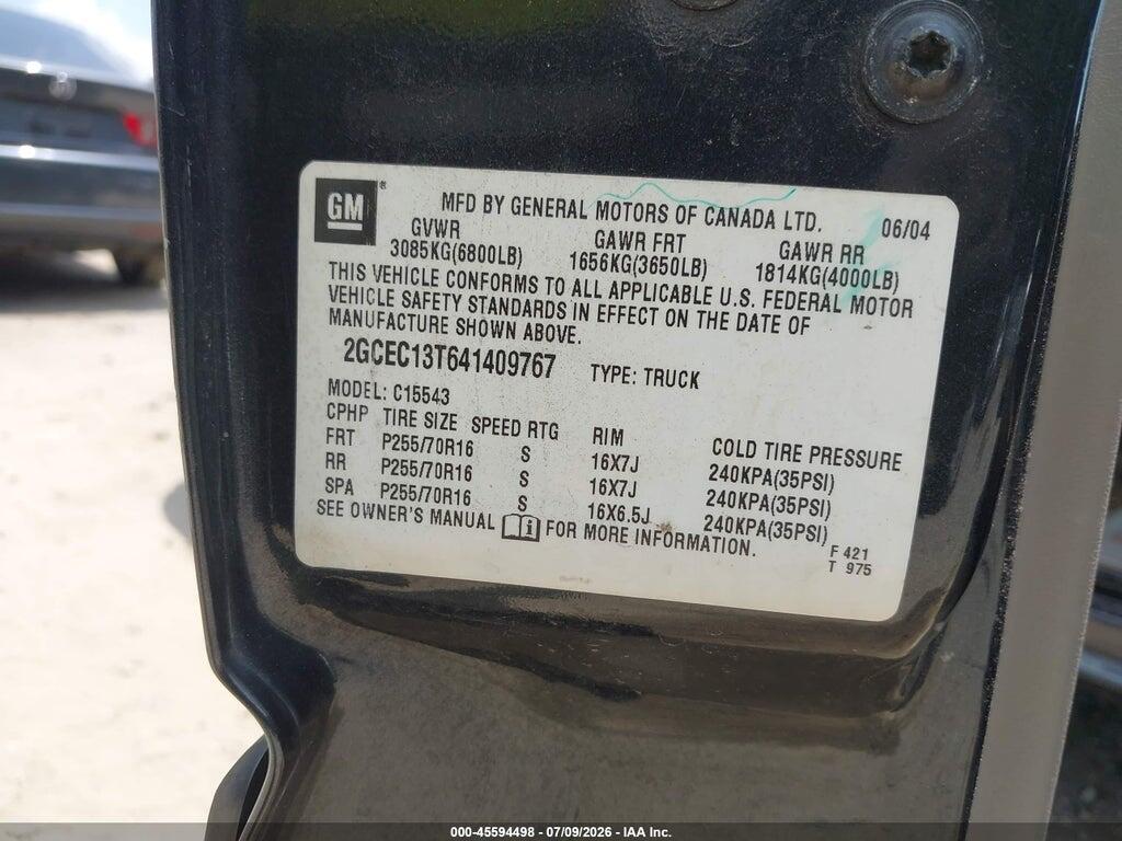 2GCEC13T641409767 2004 CHEVROLET SILVERADO 1500 photo no. 9