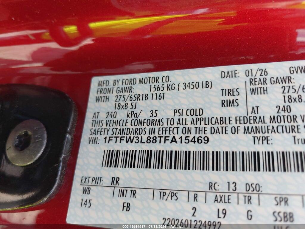 1FTFW3L88TFA15469 2026 FORD F-150 photo no. 9
