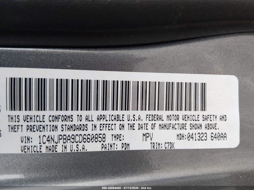 1C4NJPBA9CD660858 2012 JEEP PATRIOT photo no. 9
