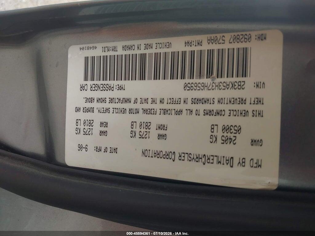 2B3KA53H37H656950 2007 DODGE CHARGER photo no. 9
