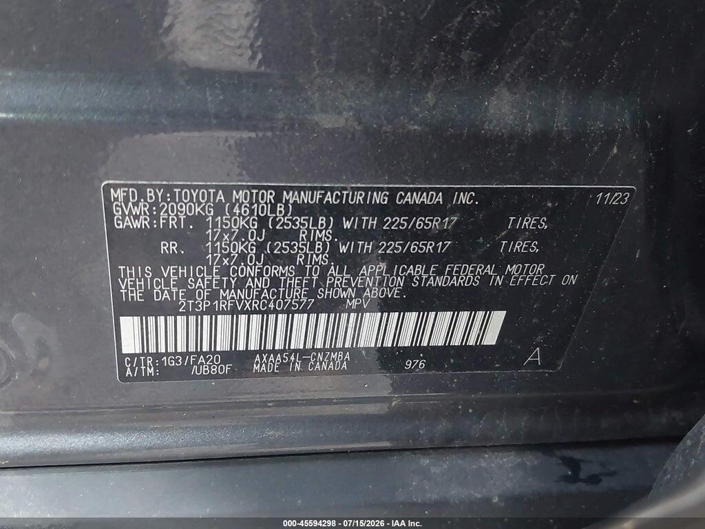 2T3P1RFVXRC407577 2024 TOYOTA RAV4 photo no. 9