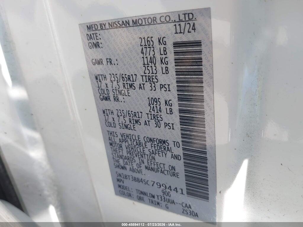 5N1BT3BB4SC799441 2025 NISSAN ROGUE photo no. 9