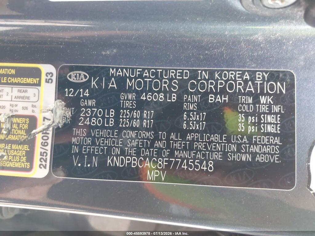 KNDPBCAC8F7745548 2015 KIA SPORTAGE photo no. 9