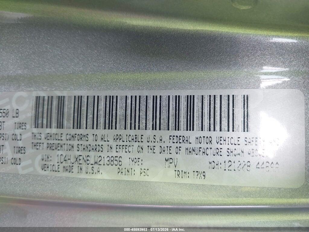 1C4HJXEN6LW213856 2020 JEEP WRANGLER UNLIMITED photo no. 9