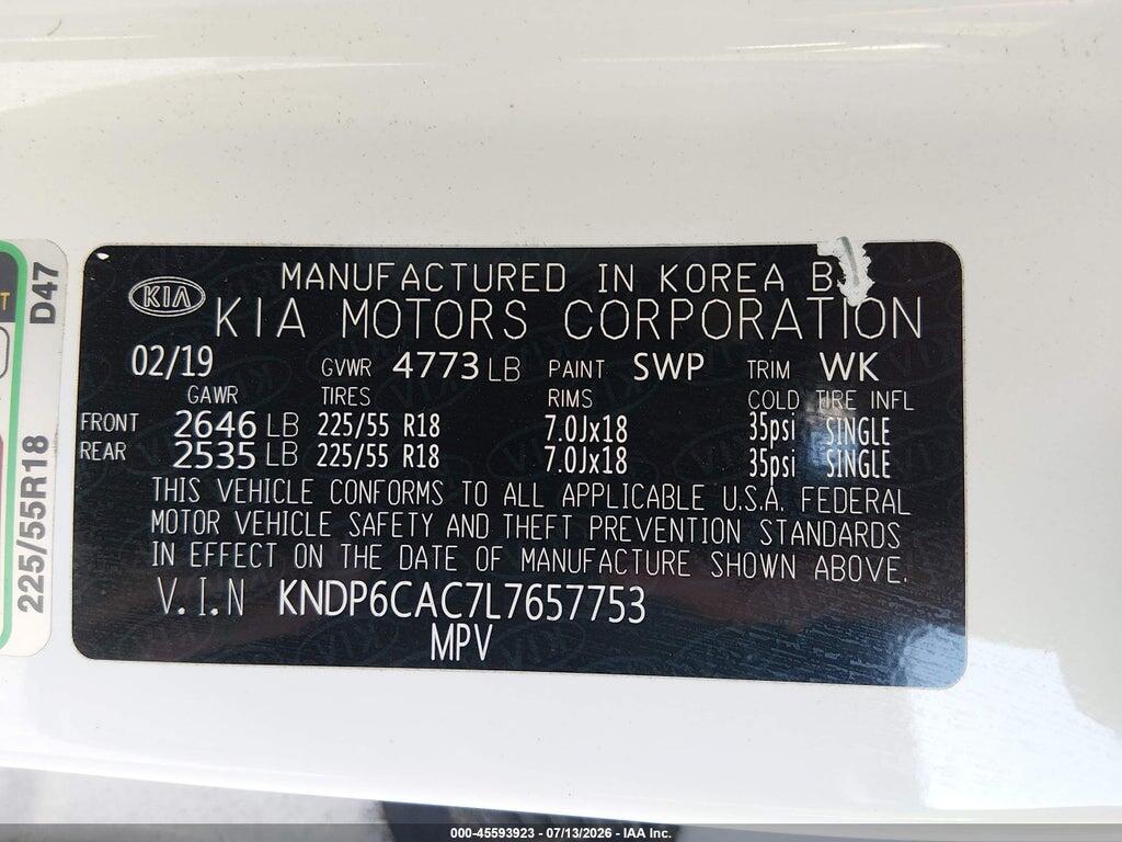 KNDP6CAC7L7657753 2020 KIA SPORTAGE photo no. 9