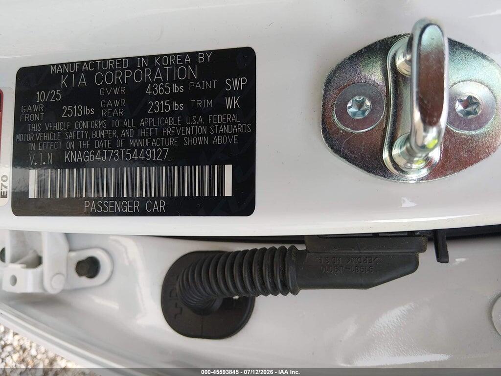 KNAG64J73T5449127 2026 KIA K5 photo no. 9