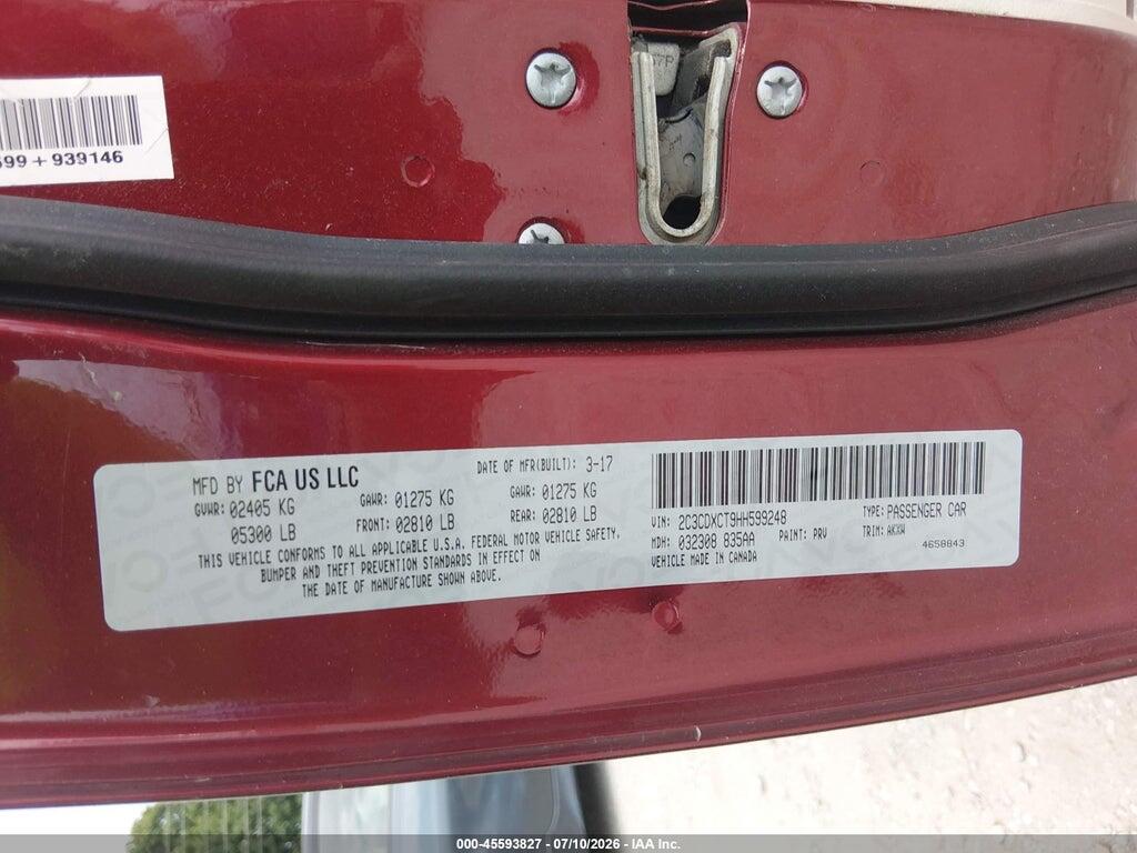 2C3CDXCT9HH599248 2017 DODGE CHARGER photo no. 9