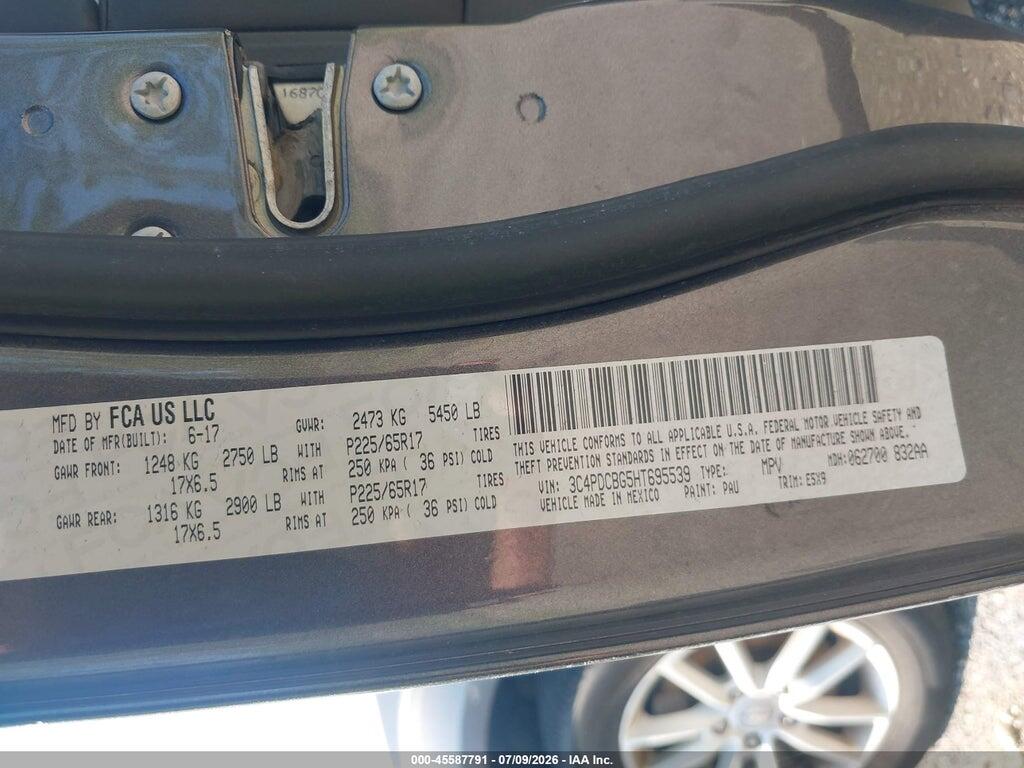 3C4PDCBG5HT695539 2017 DODGE JOURNEY photo no. 9