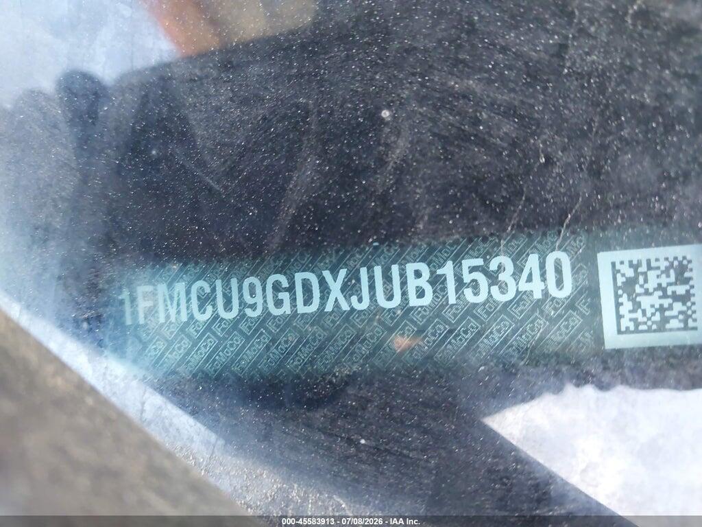 1FMCU9GDXJUB15340 2018 FORD ESCAPE photo no. 9