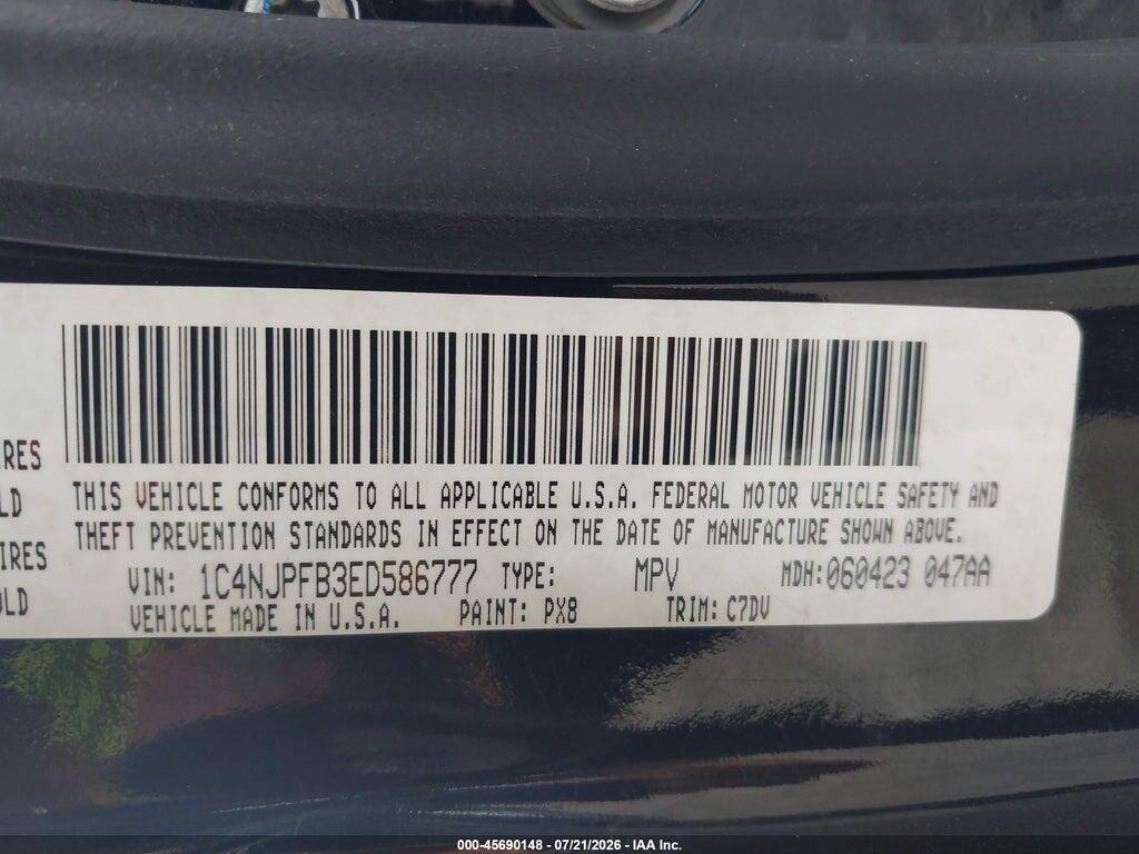 1C4NJPFB3ED586777 2014 JEEP PATRIOT photo no. 9