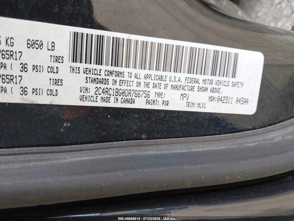 2C4RC1BG0DR766756 2013 CHRYSLER TOWN & COUNTRY photo no. 9