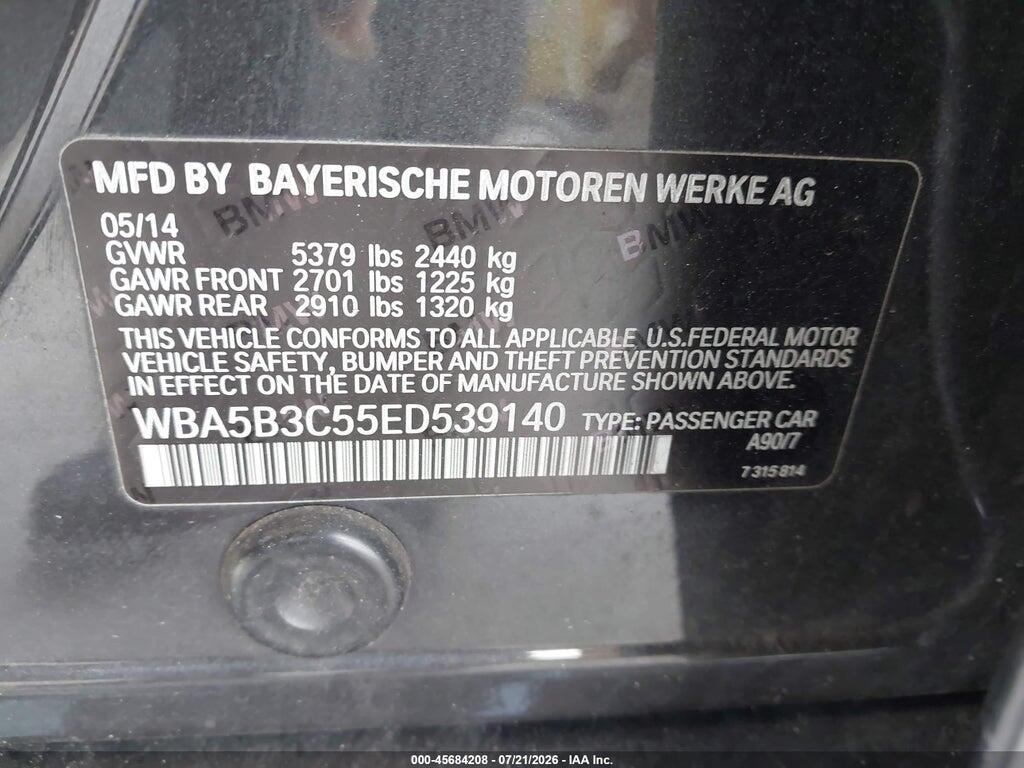 WBA5B3C55ED539140 2014 BMW 535I photo no. 9