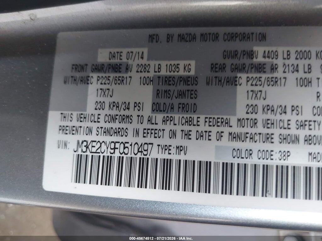 JM3KE2CY9F0510497 2015 MAZDA CX-5 photo no. 9