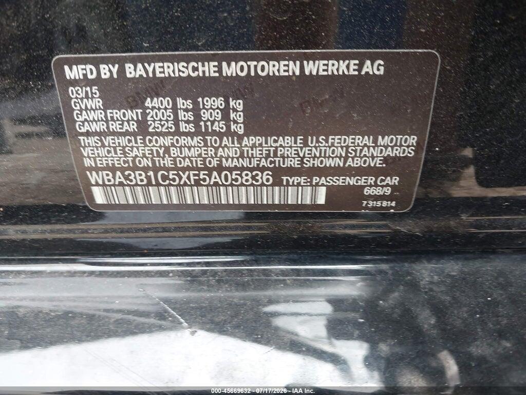 WBA3B1C5XF5A05836 2015 BMW 320I photo no. 9