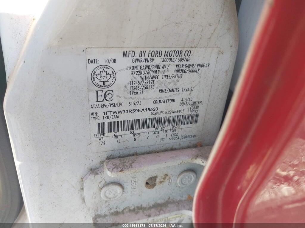 1FTWW33R59EA15520 2009 FORD SUPER DUTY F-350 DRW photo no. 8