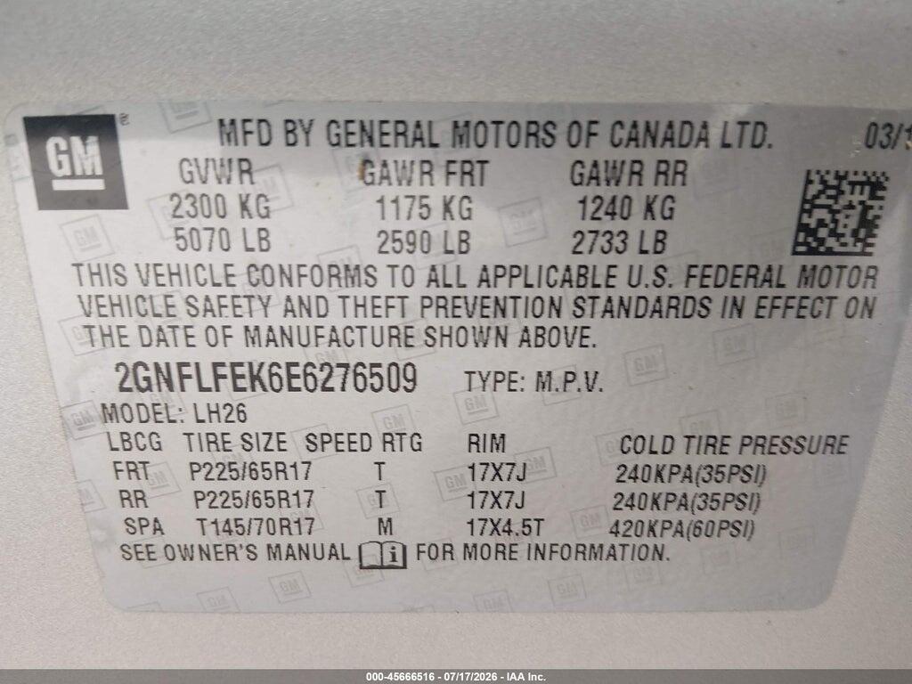 2GNFLFEK6E6276509 2014 CHEVROLET EQUINOX photo no. 9
