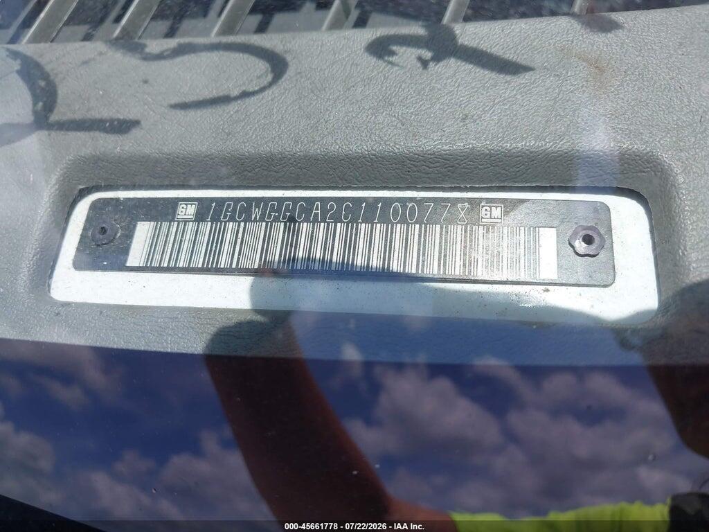 1GCWGGCA2C1100778 2012 CHEVROLET EXPRESS 2500 photo no. 9