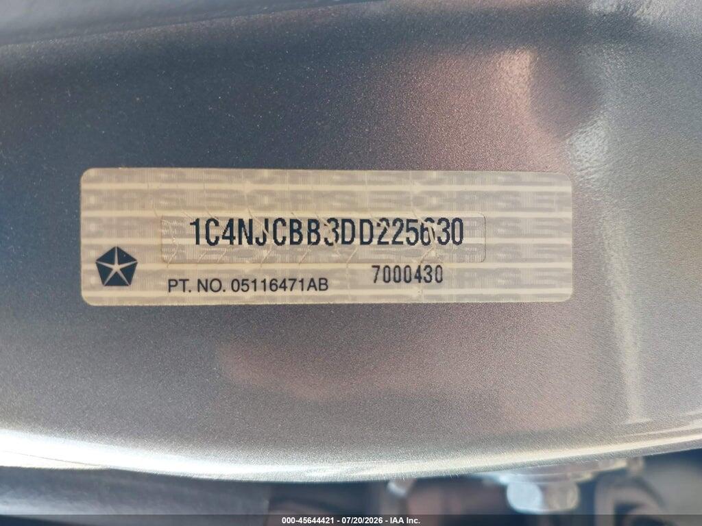 1C4NJCBB3DD225630 2013 JEEP COMPASS photo no. 12