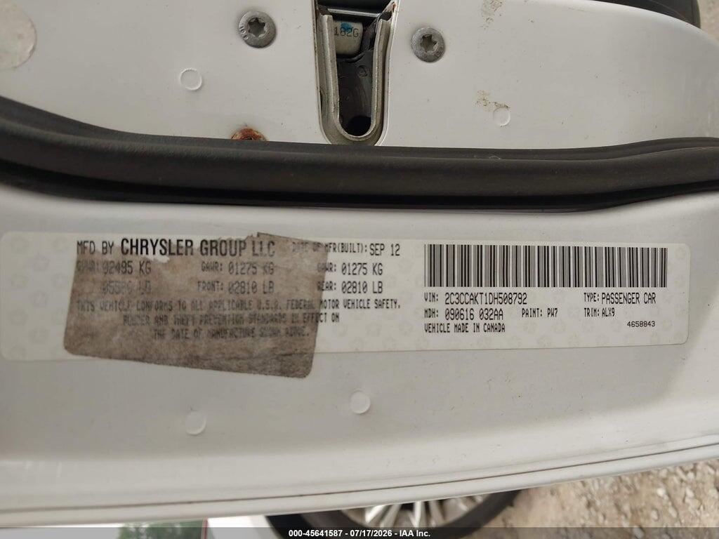 2C3CCAKT1DH508792 2013 CHRYSLER 300C photo no. 9