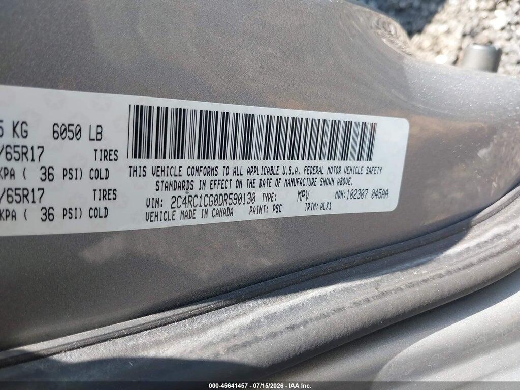 2C4RC1CG0DR590130 2013 CHRYSLER TOWN & COUNTRY photo no. 9