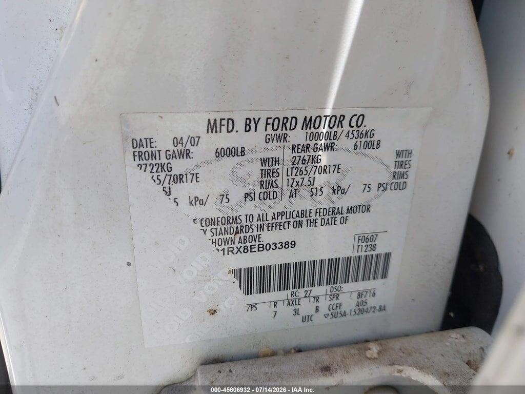 1FTSW21RX8EB03389 2008 FORD SUPER DUTY F-250 SRW photo no. 9