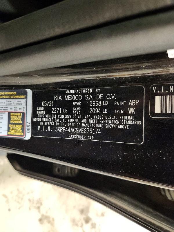 3KPF44AC9ME376174 2021 KIA FORTE photo no. 12