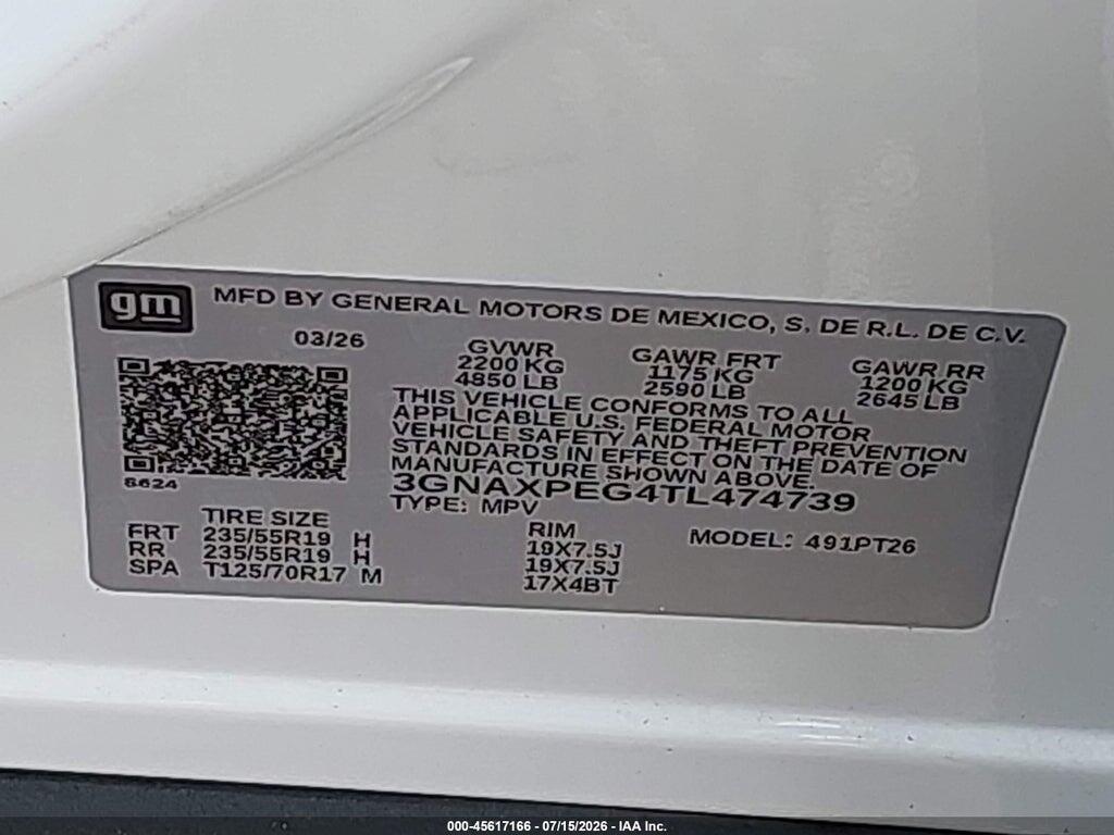 3GNAXPEG4TL474739 2026 CHEVROLET EQUINOX photo no. 9