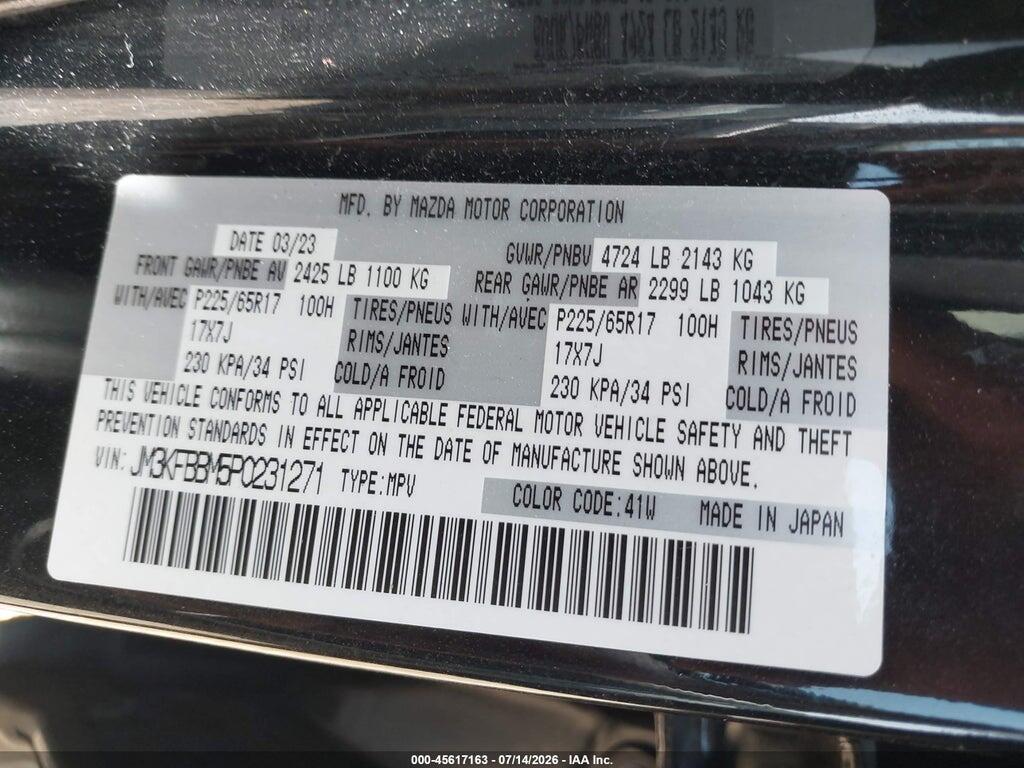 JM3KFBBM5P0231271 2023 MAZDA CX-5 photo no. 9